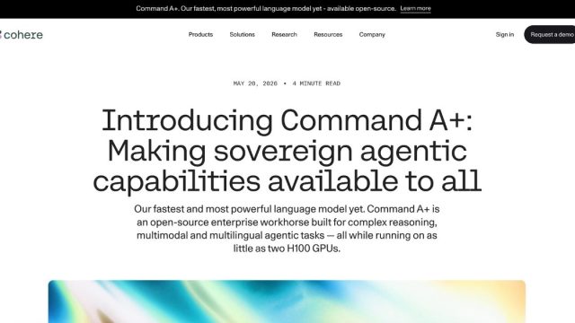 Revolutionizing AI: Cohere's Command A+ Model Unveiled